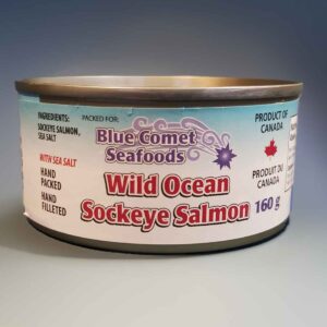 canned wild sockeye salmon with salt